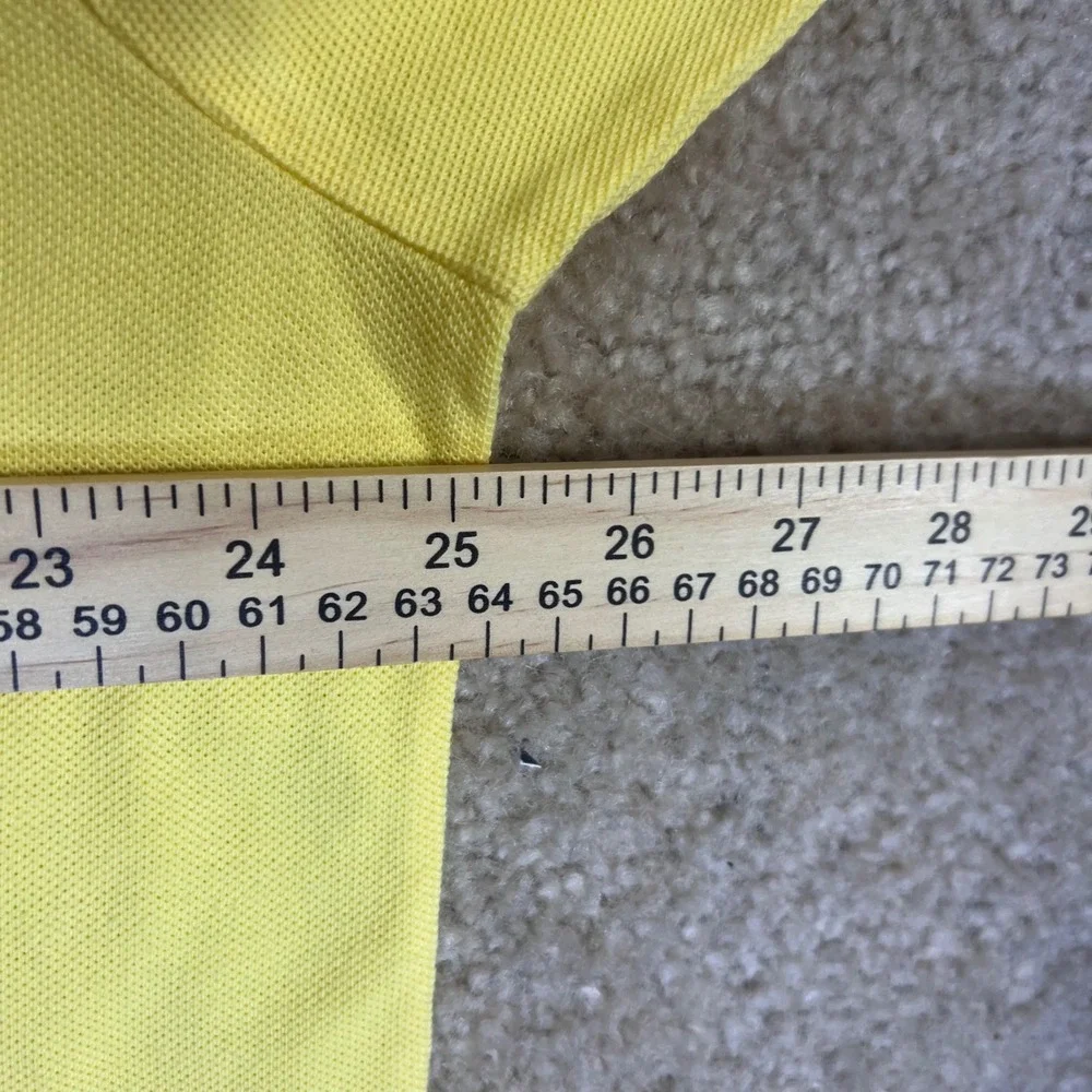 New Polo Ralph Lauren Polo Shirt Mens XL Yellow Short Sleeve Pique Oxford Pony